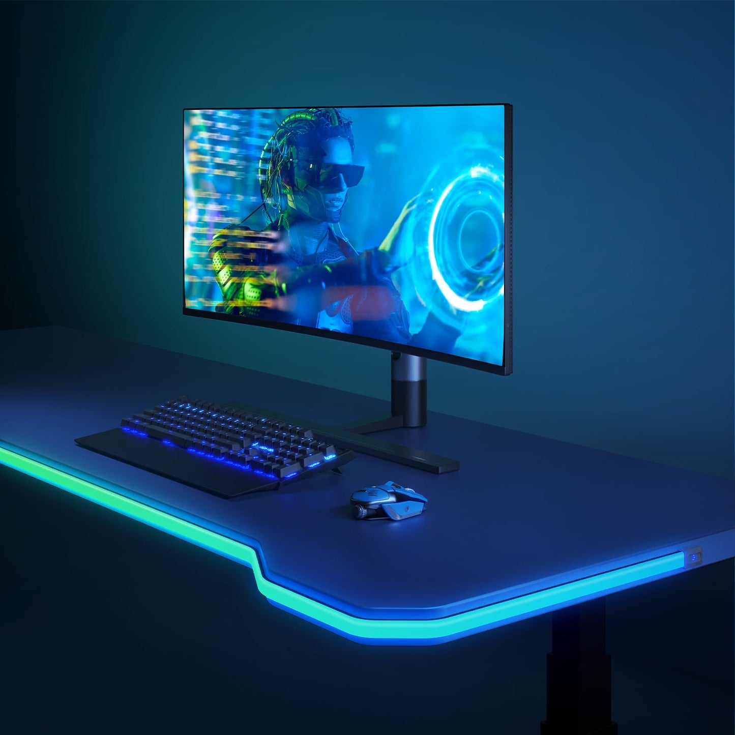 Govee 6.56ft RGBIC LED Neon Rope Light, Color-Changing Smart Light Strip for Desk, Gaming Setup, WiFi + Bluetooth Control