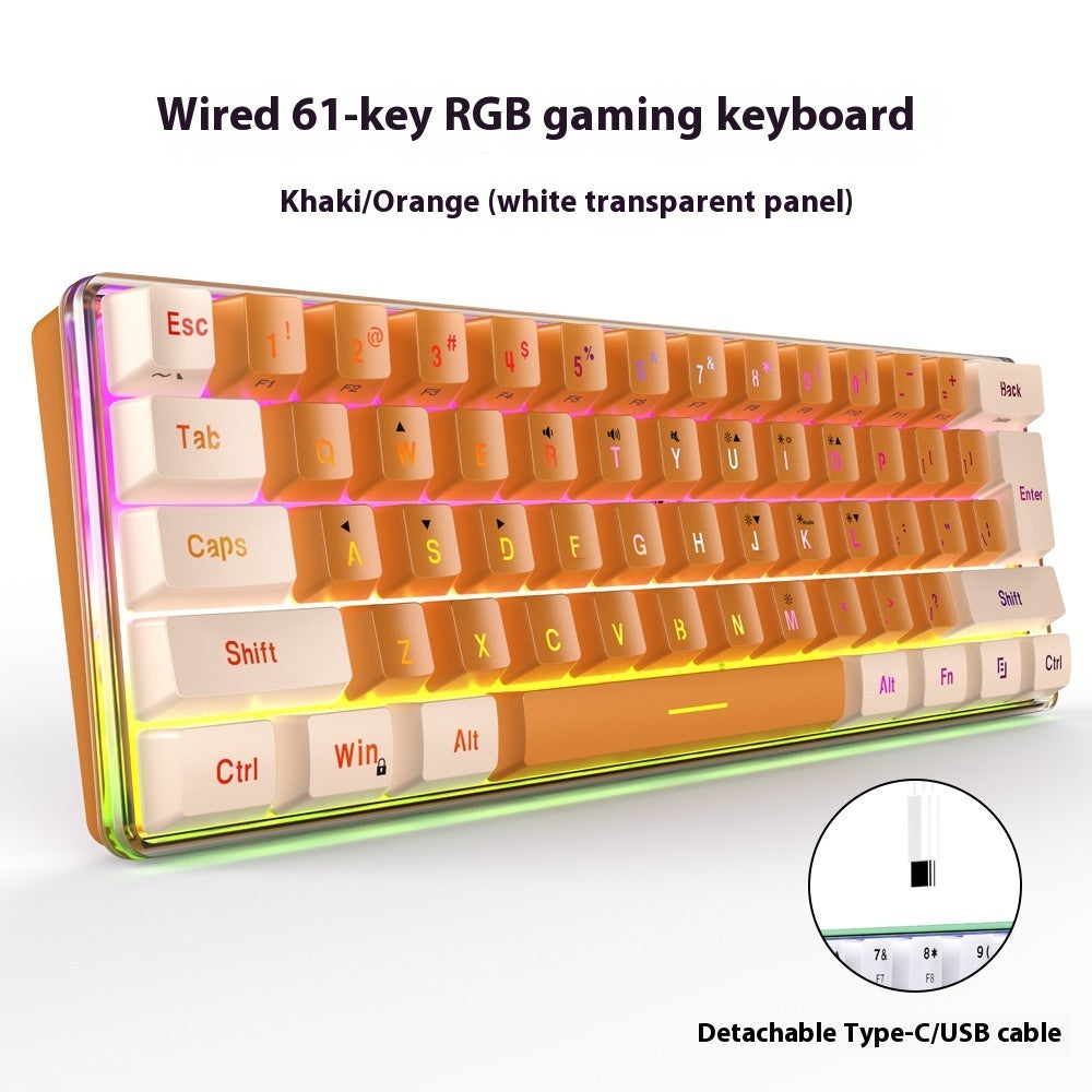 RGB Illuminated Keyboard - Compact Wireless Charging Keyboard With Colorful Backlit Keys