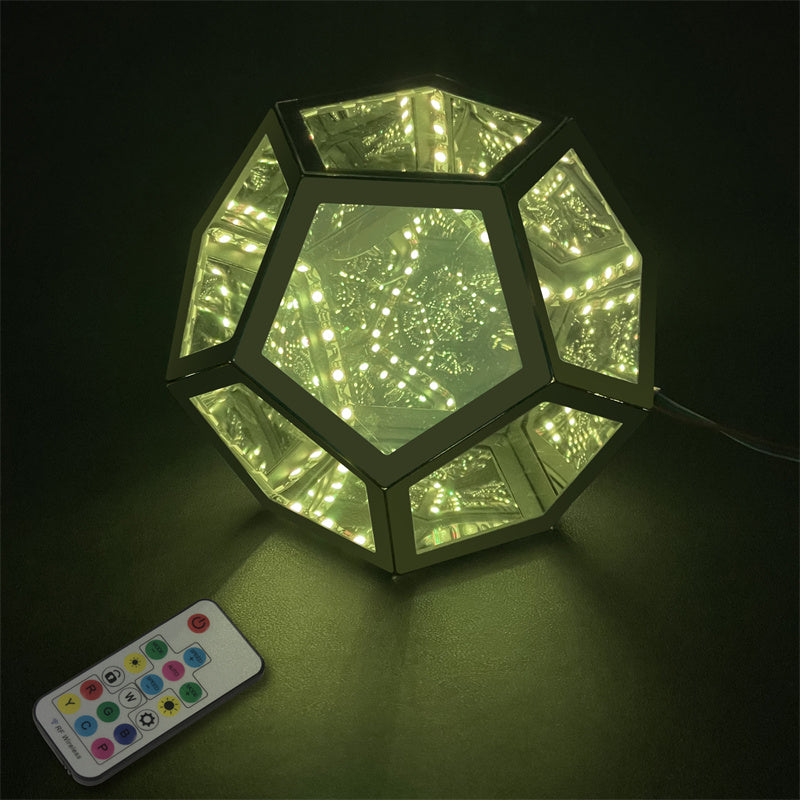 Trance Table Lamp – Geometric LED Infinity Lamp with Remote Control & Multi-Color Light