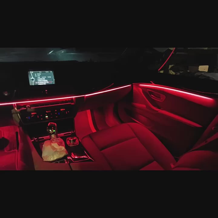 6/18 in 1 Led Acrylic Car Ambient Light RGB 64 213 Color Symphony Acrylic APP Streamer Atmosphere Lamp Kit One Zone Dual Zone